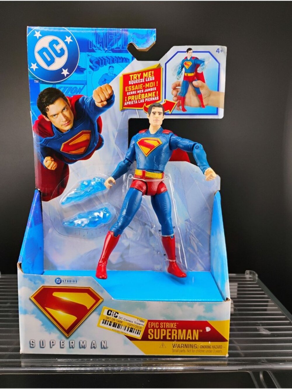 Epic Strike Superman Action Figure With Accessories 4”